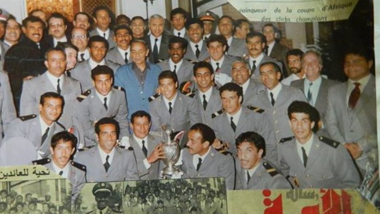 Feu Hassan II avait accueilli en personne l'équipe des FAR menée par Mehdi Faria
