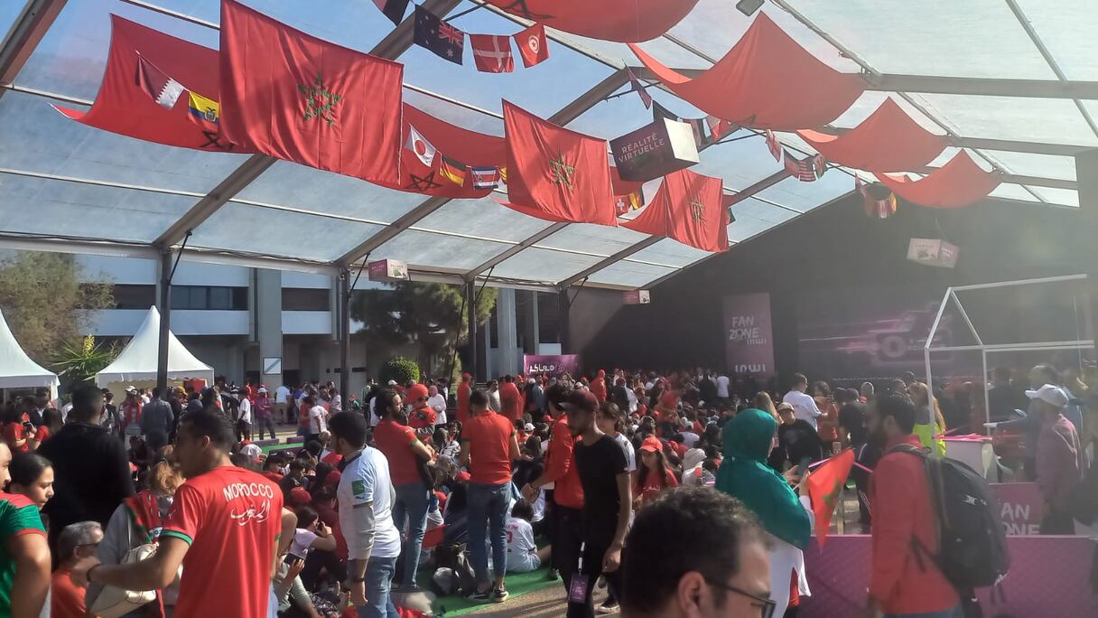 Une fan zone à Casablanca durant le Mondial 2022.
