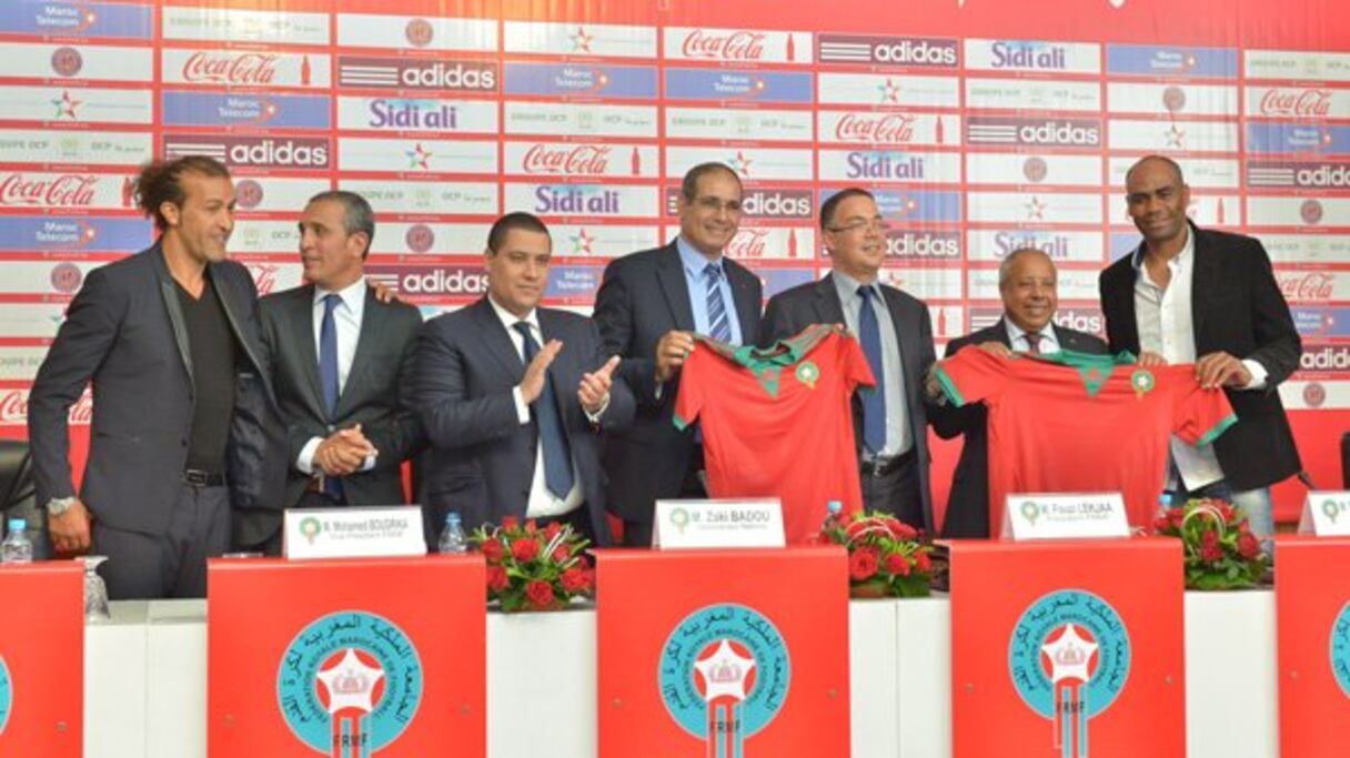 M'hamed Fakhir (à droite), sélectionneur des locaux.
