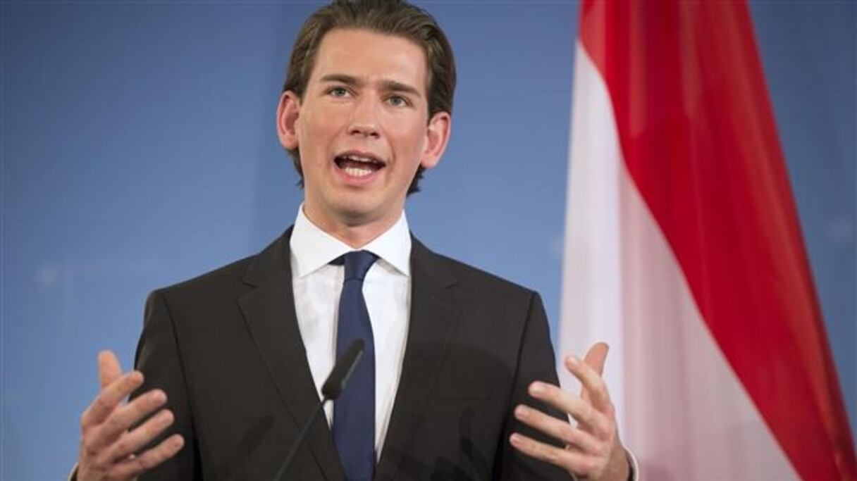 Le conservateur Sebastian Kurz arrive en tête des sondages. 
