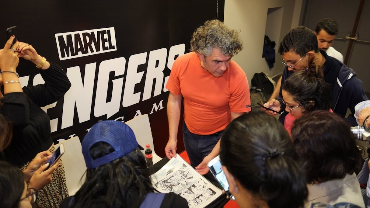 Roland Boschi, illustrateur Marvel, invité à donner plusieurs masterclass au Maroc sur l'art de donner vie et visage aux superhéros. 
