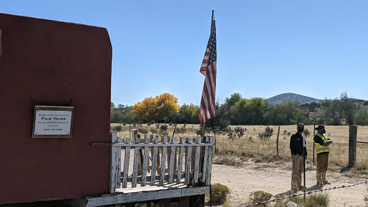 Le Bonanza Creek Ranch à Santa Fe, au Nouveau-Mexique, le 22 octobre 2021. Alec Baldwin est au centre d'une tragédie sur ce plateau de tournage, après avoir tiré avec un pistolet, tuant la directrice de la photographie et blessant le réalisateur d'un western, "Rust".
