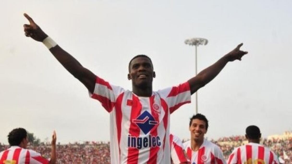 Fabrice Ondama, auteur du but de la victoire du Wydad face au HUSA.
