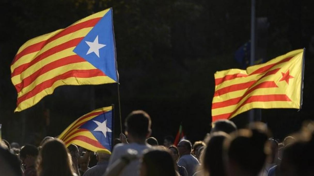 Les Catalans mobilisés après le référendum. 
