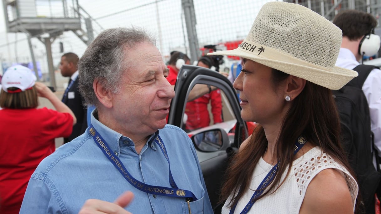 Le président de la FIA, Jean Todt, et son épouse, l'actrice Michelle Yeoh. L'actrice est une habituée de la cité ocre.
