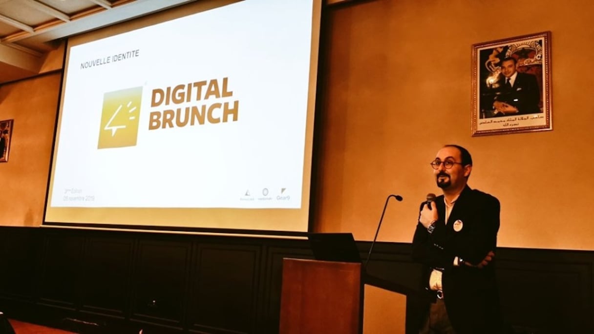 Hamza Berrada, CEO de Mediamatic à la 3e édition des Digital Brunch, le 5 novembre 2019, à Casablanca.
