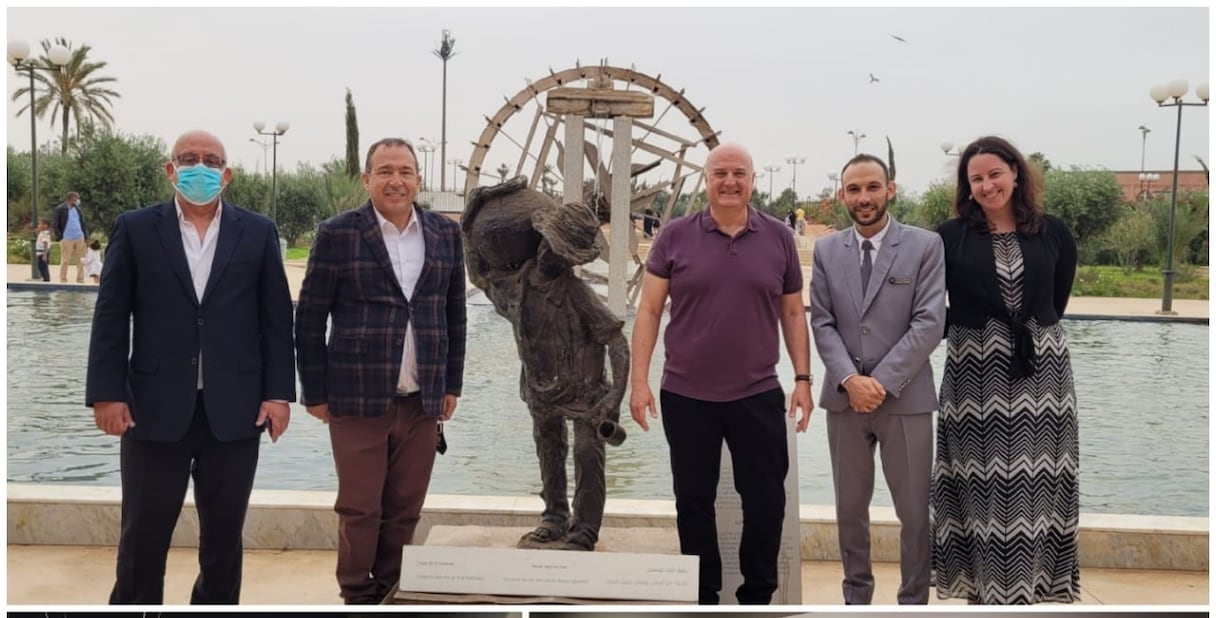 La photo publiée par David Govrin sur son compte Twitter et prise sur l'esplanade du musée Mohammed VI pour la civilisation de l’eau, le 31 mai 2021, à Marrakech.
