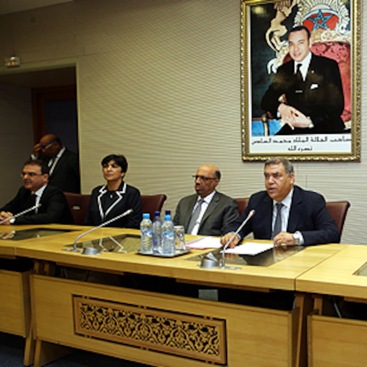 Abdelouafi Laftit, ministre de l'Intérieur, en réunion aves les walis.
