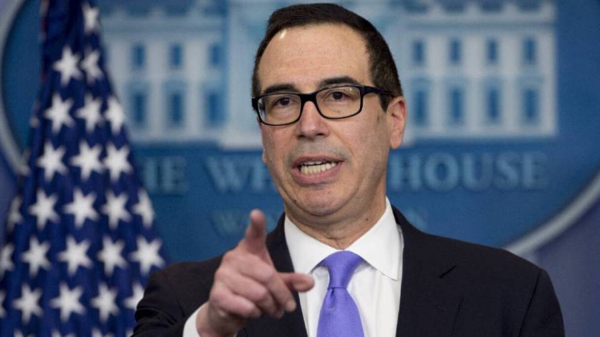 Le Secrétaire américain au Trésor Steven Mnuchin. 
	 
