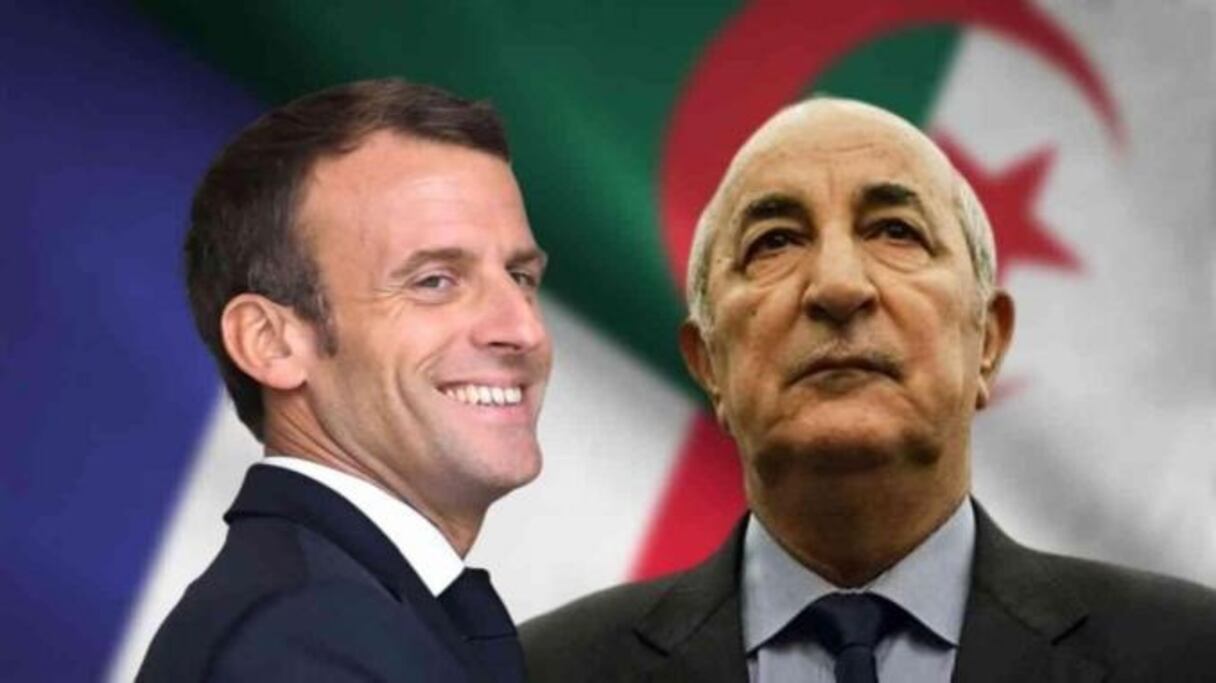 Le président français Emmanuel Macron et le président algérien Abdelmadjid Tebboune.
