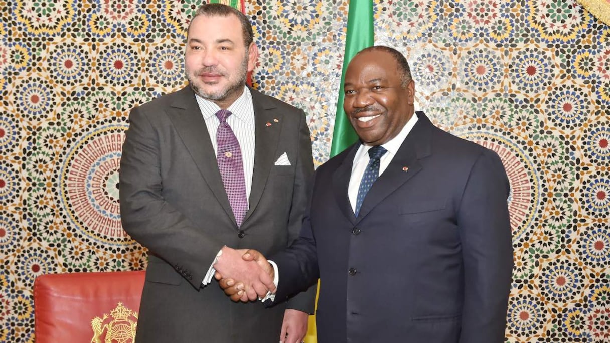 Le roi Mohammed VI et le président gabonais, Ali Bongo Ondimba.
