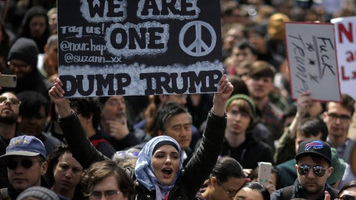 Manifestation de soutien à Donald Trump.
