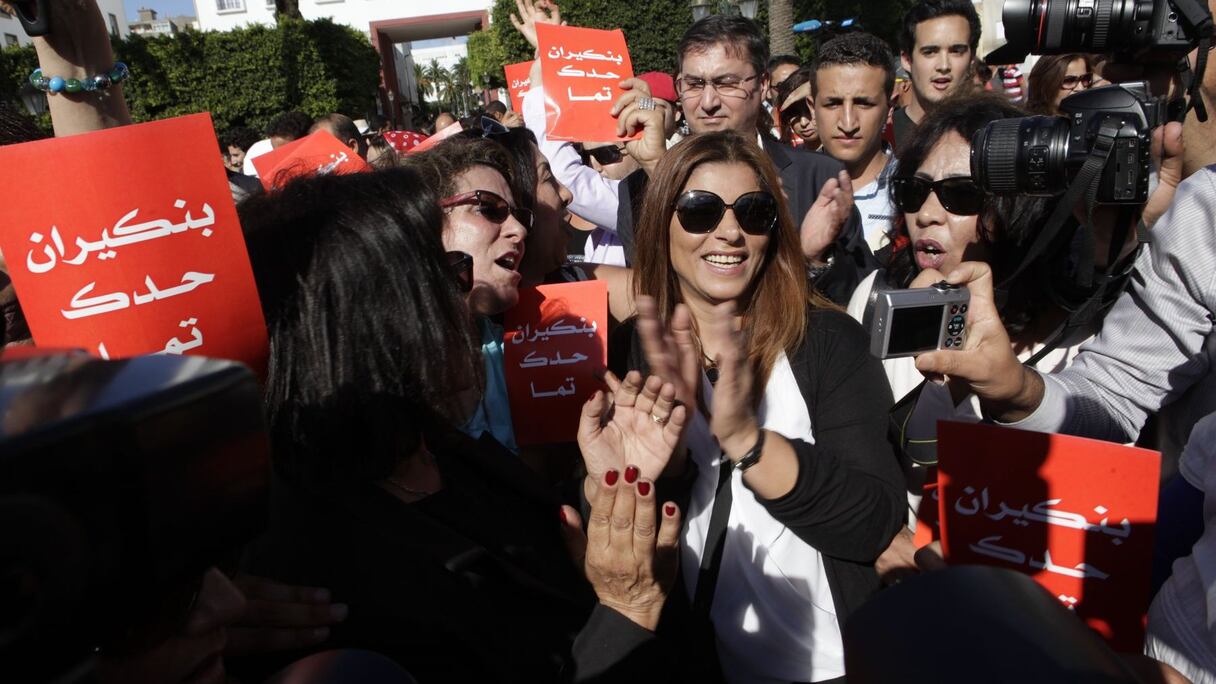 Manifestantes mais, aussi, manifestants. Les hommes étaient aussi présents pour défendre l'égalité et le respect des droits fondamentaux. 
