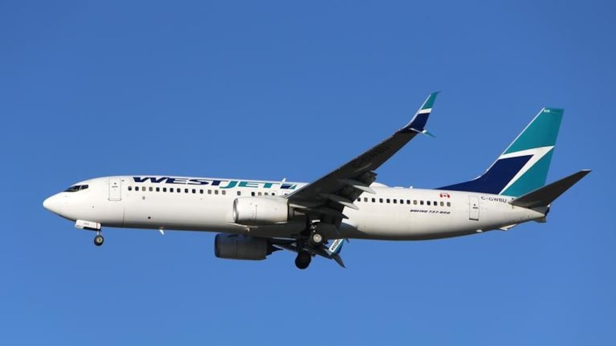 Un avion de la compagnie WestJet.
