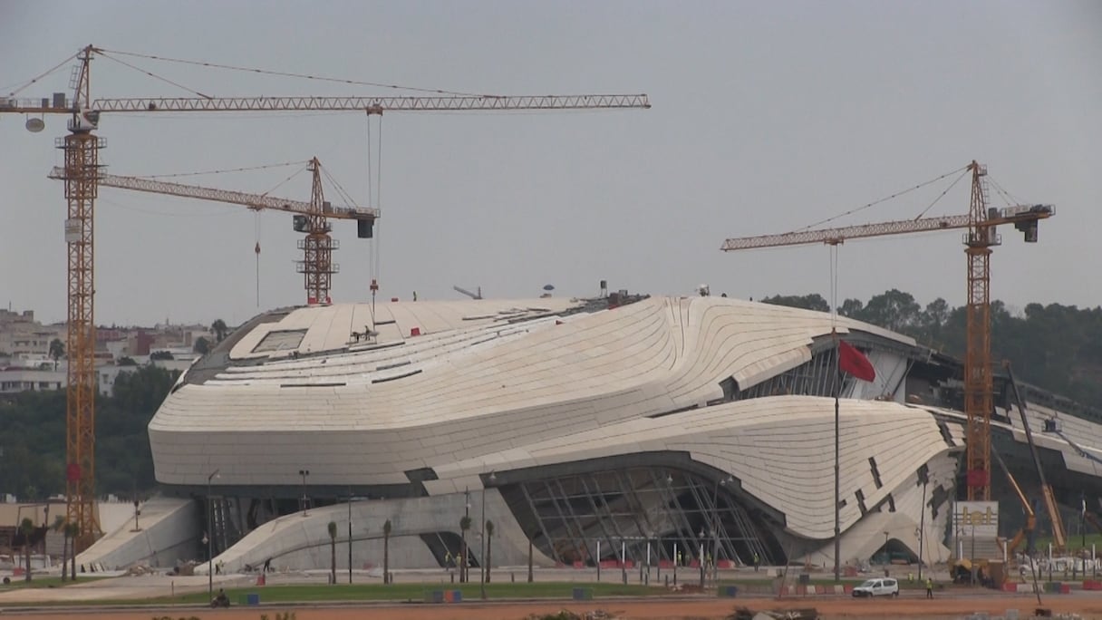 Etats d'avancement des travaux du Grand théâtre Mohammed VI de Rabat.
