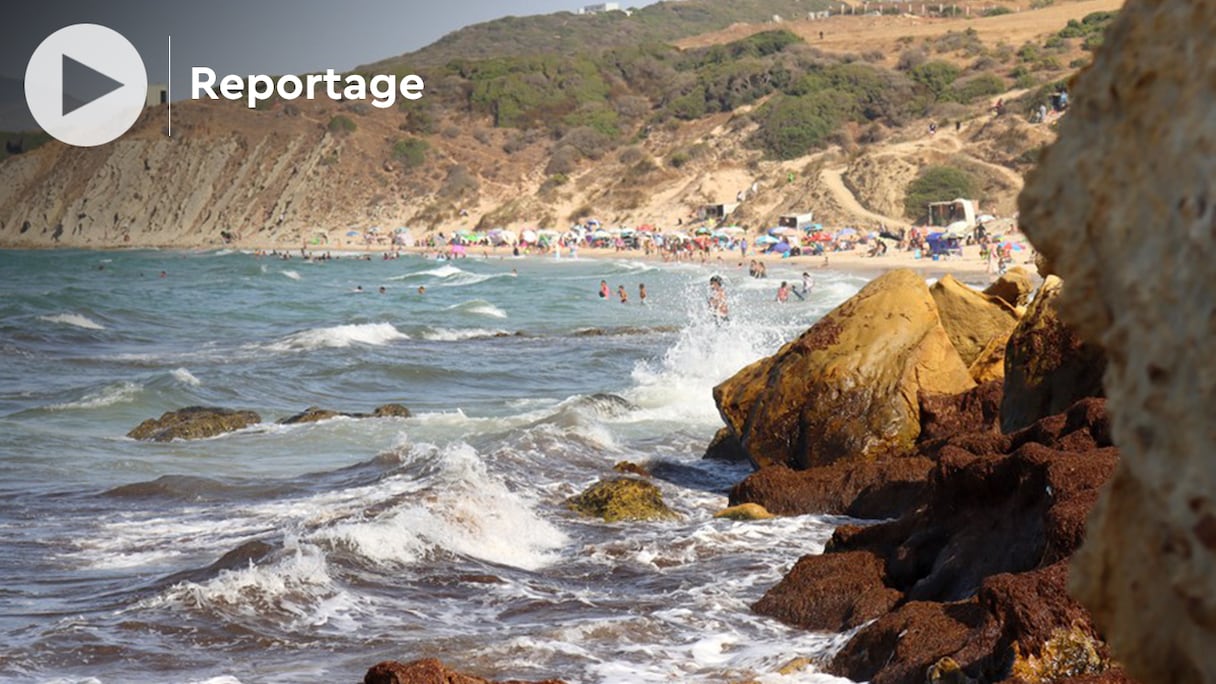 La plage de Zrara3, au Nord de Tanger.
