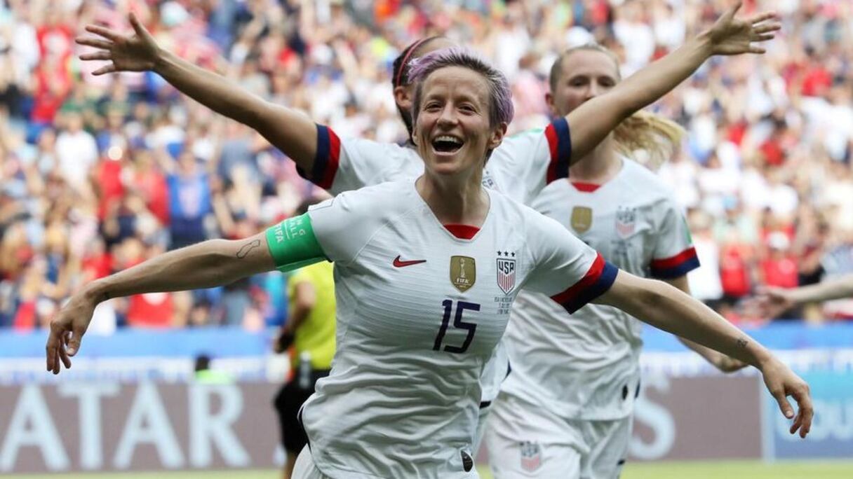 Megan Rapinoe, star de l'équipe américaine de football.
