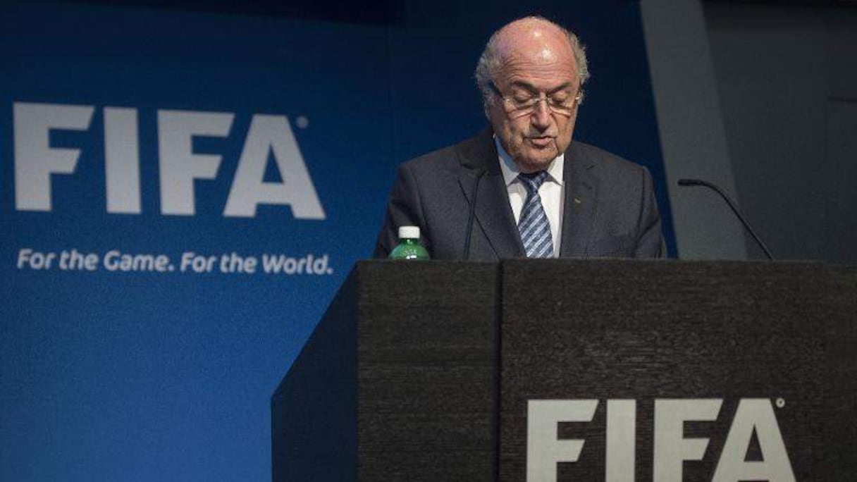 Le Suisse Sepp Blatter, président démissionnaire de la FIFA. 
