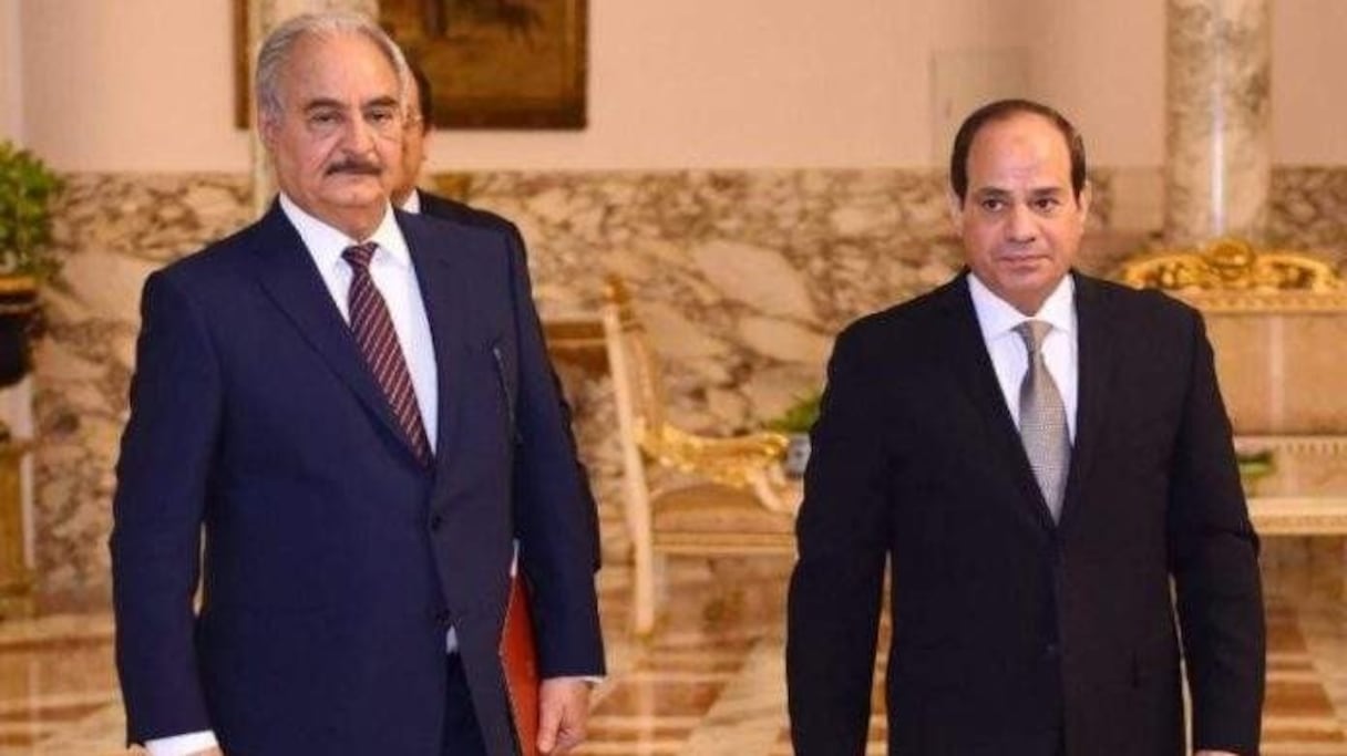 Le maréchal Khalifa Haftar et le président égyptien Abdel Fattah Al-Sissi. 
