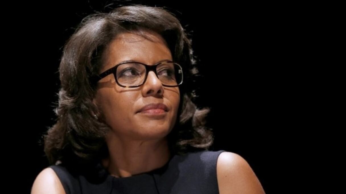 Audrey Pulvar sur l'antenne de iTélé.