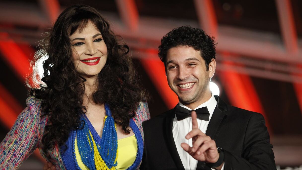 Noor et Anas El baz ont posé ensemble devant les caméras.
