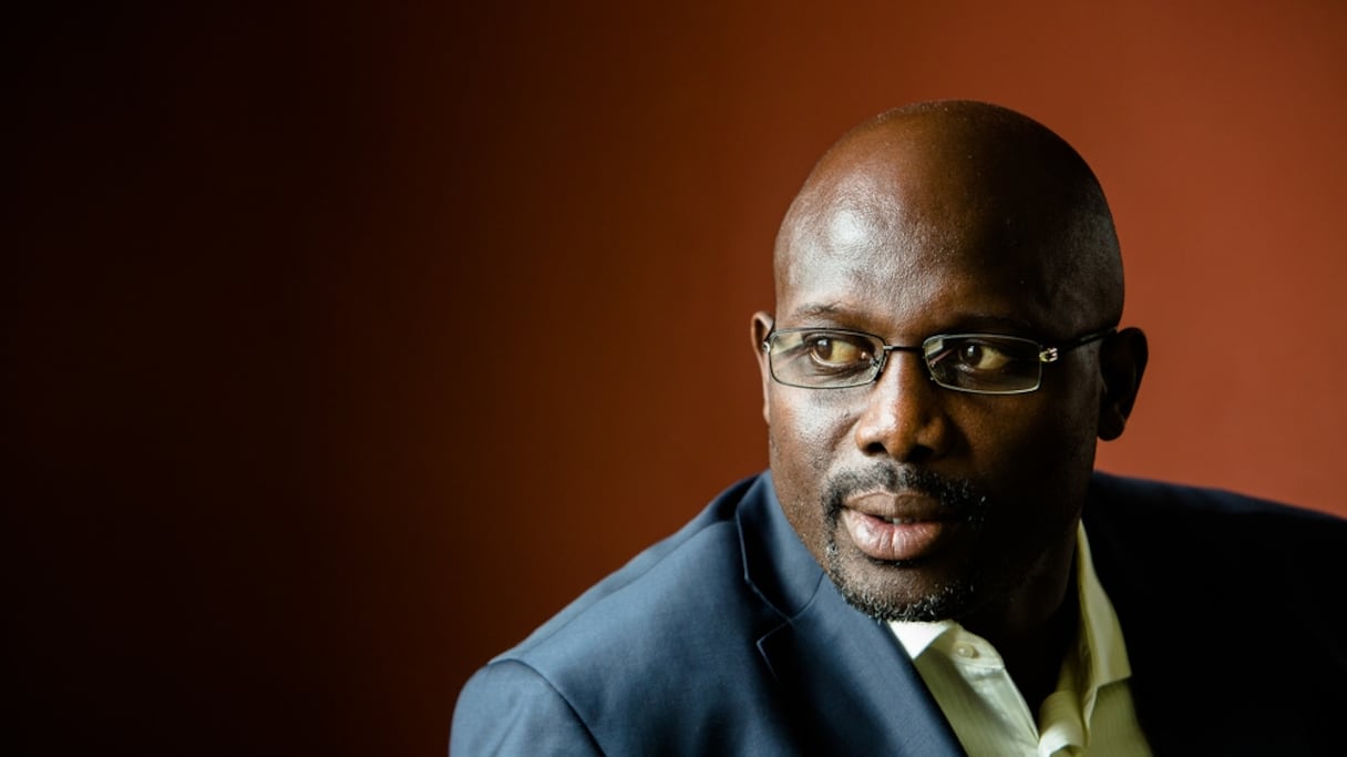 George Weah, président du Liberia.
