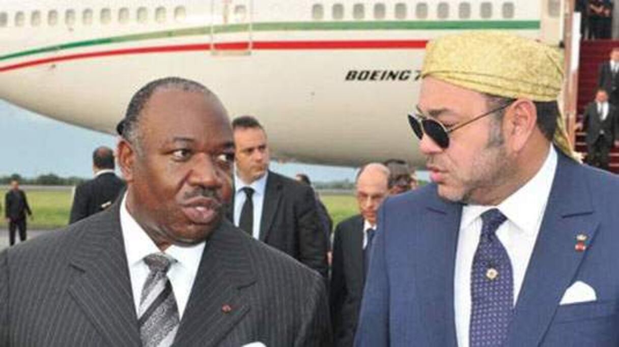 Le roi Mohammed VI et le président gabonais Ali Bongo Odimba. 
