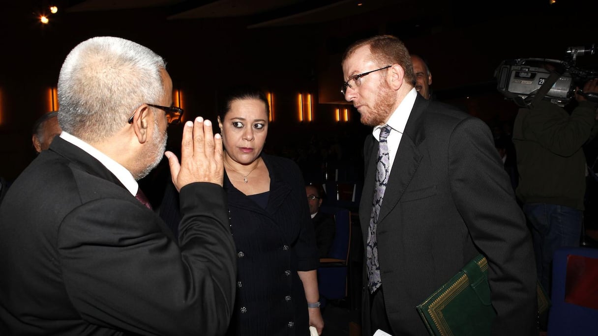 Abdelilah Benkirane, Chef de gouvernement, Meryem Bensalah, présidente de la CGEM et Najib Boulif, ministre chargé des Affaires générales du gouvernement et de la gouvernance.
