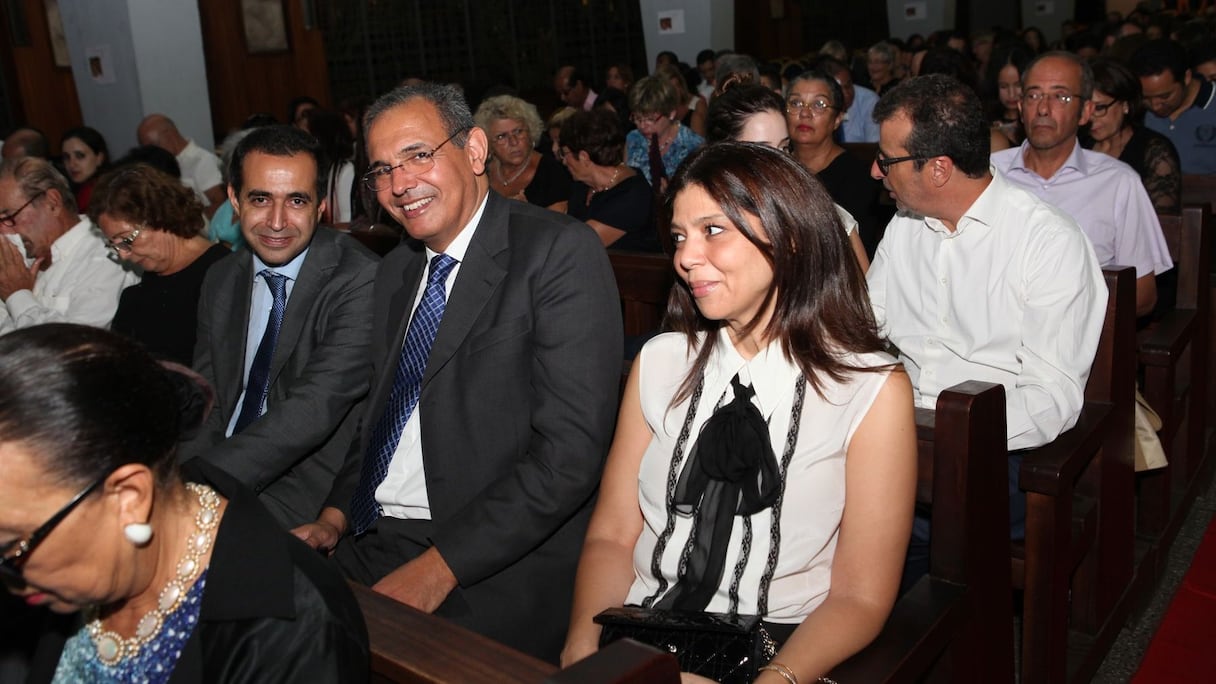 Ismail Douiri, DG d'Attijariwafa bank (g), et Karim Hajji, président de la Bourse de Casablanca, faisaient partie des mélomanes venus goûter à ce moment mystique.
	 
