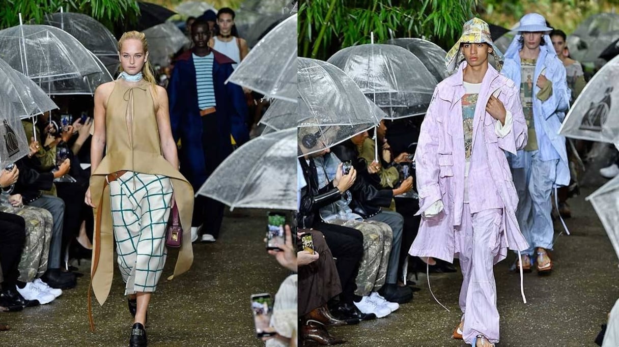 Défilé de mode Lanvin, mercredi 25 septembre 2019, dans les jardins du Musée du Quai Branly, à Paris. 
