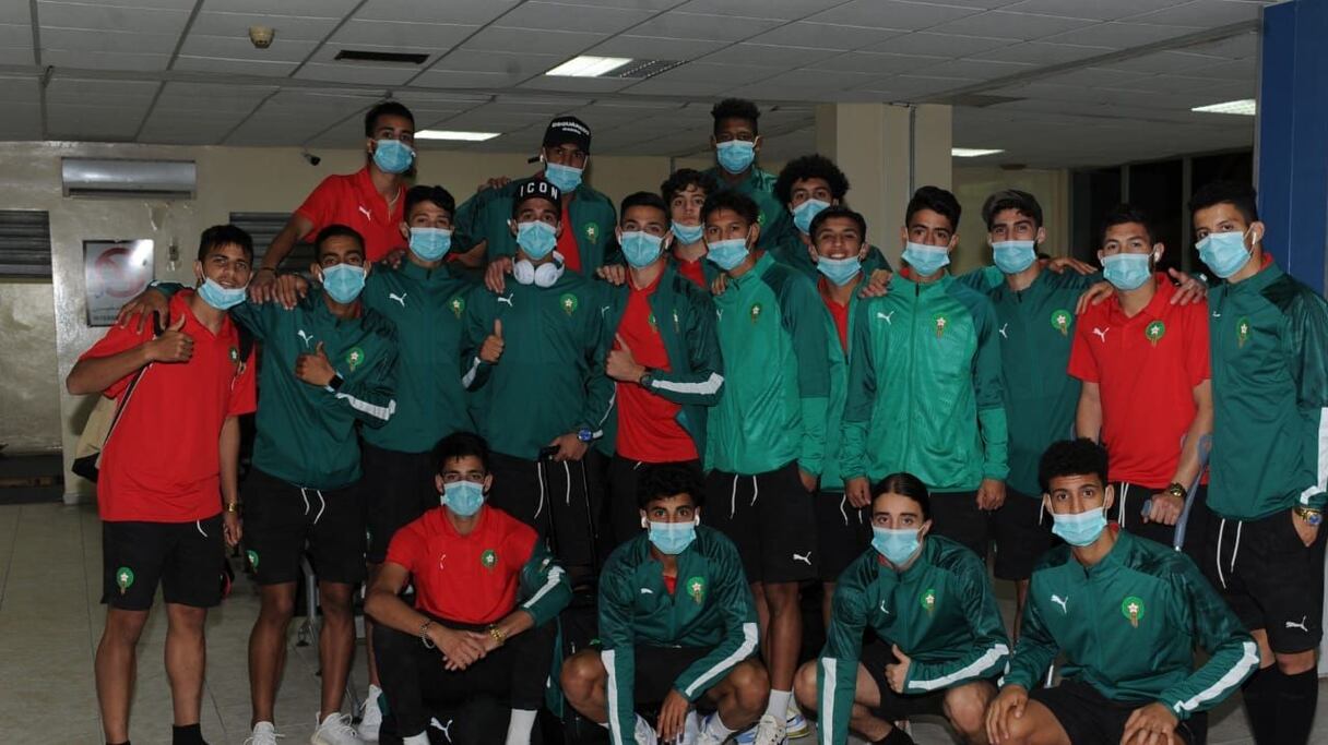 Arrivée en Mauritanie de la délégation de la sélection nationale U20, vendredi 12 fevrier 2021.
