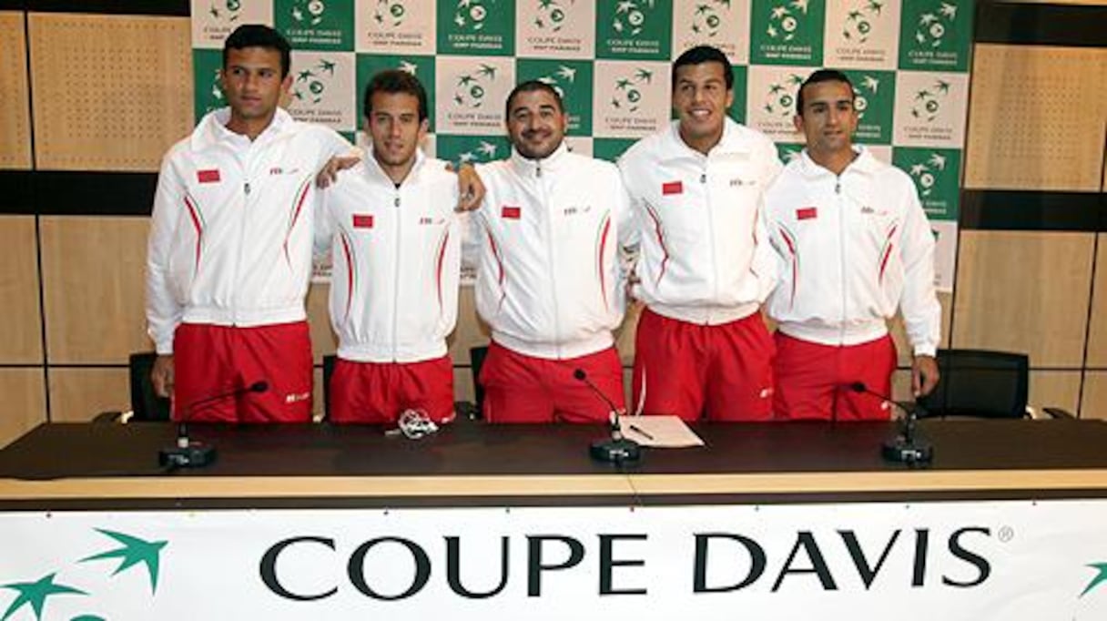 L'équipe du Maroc de Coupe Davis.
