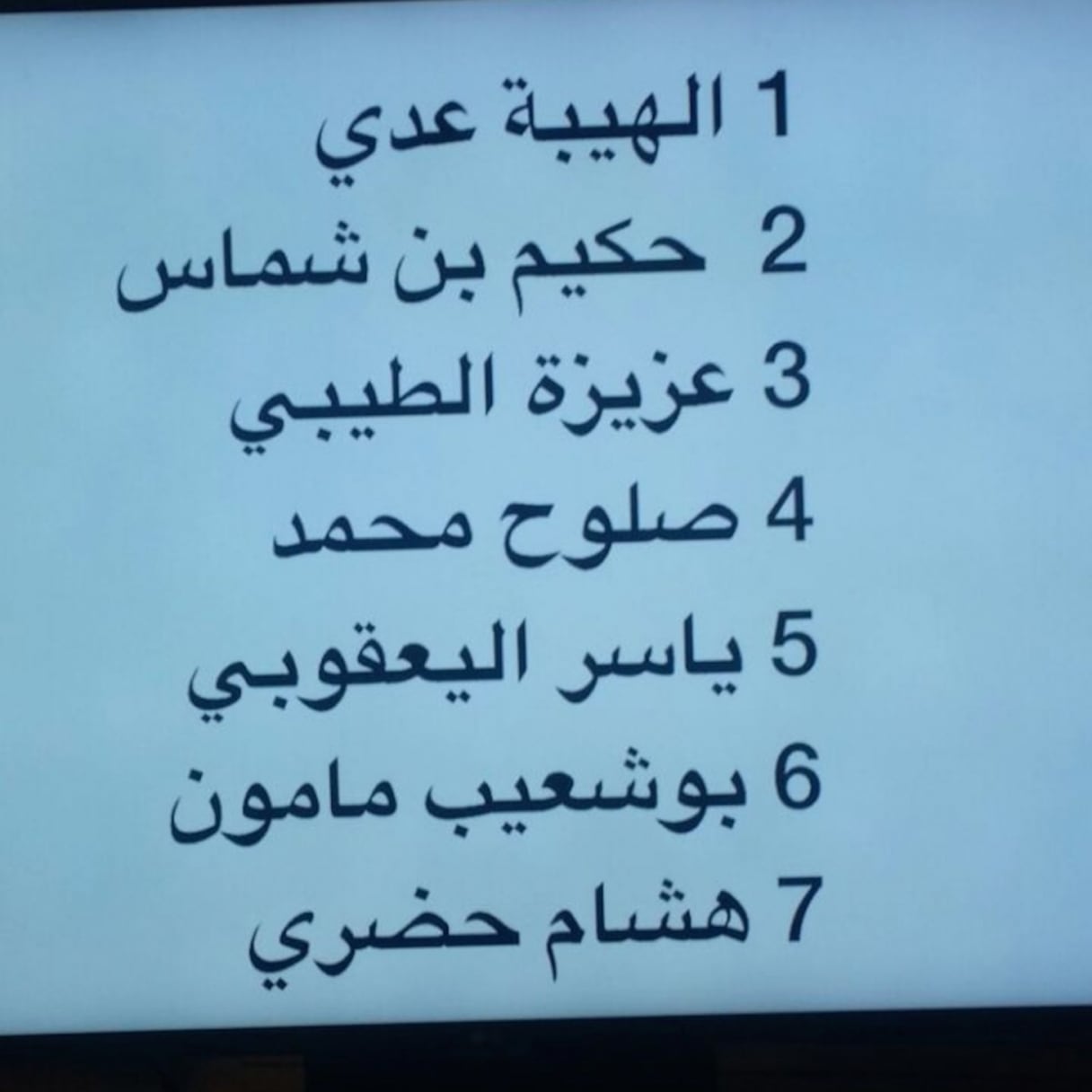 La liste des sept candidats ayant postulé pour le poste de SG du PAM.
