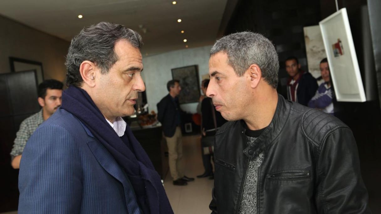 Rachid Andaloussi, architecte et l'artiste Hassan Darsi.
