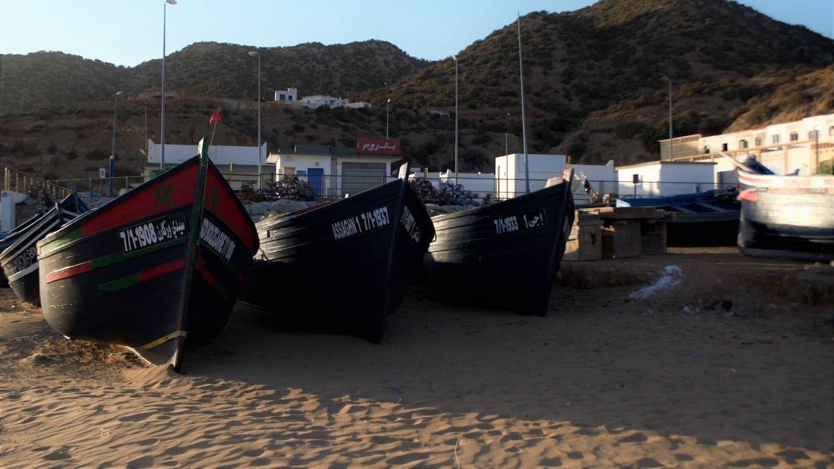 Barques de pêche sur le sable
