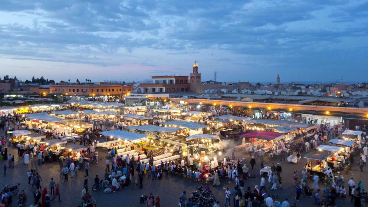 La place Jemaa el-Fna à Marrakech.
