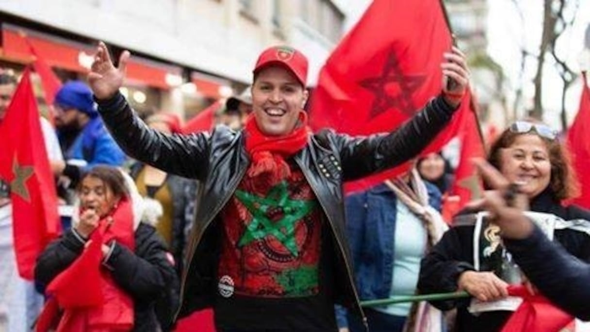 Photo d'un précédent rassemblement, le 3 mars 2019, Place Trocadero, pour dire "Maroc bashing, ça suffit!". 
