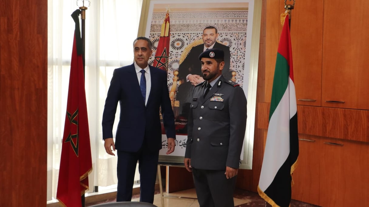 Abdellatif Hammouchi, directeur général de la Sûreté nationale et de la Surveillance du territoire, a reçu vendredi 7 octobre 2022 à Rabat, le général de division Faris Khalaf Al Mazrouei, commandant en chef de la police d'Abu Dhabi aux Émirats arabes unis.
