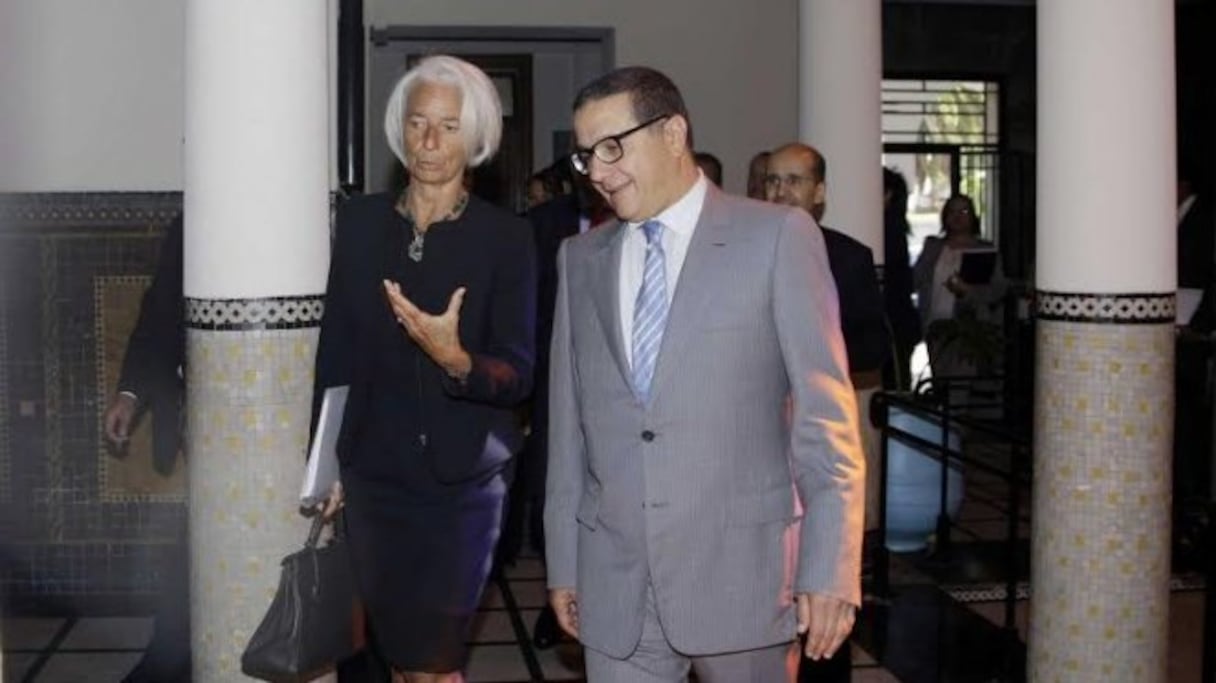 Christine Lagarde, DG du FMI, et Mohamed Boussaid, ministre des l'Economie et des finances.
