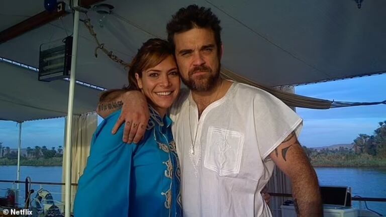 Robbie Williams et Ayda Fields au Maroc.