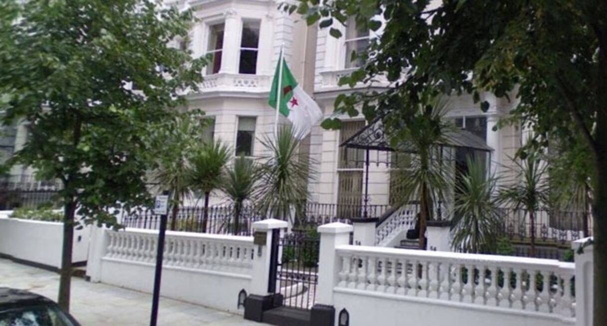 Le siège de l'ambassade d'Algérie à Londres.
