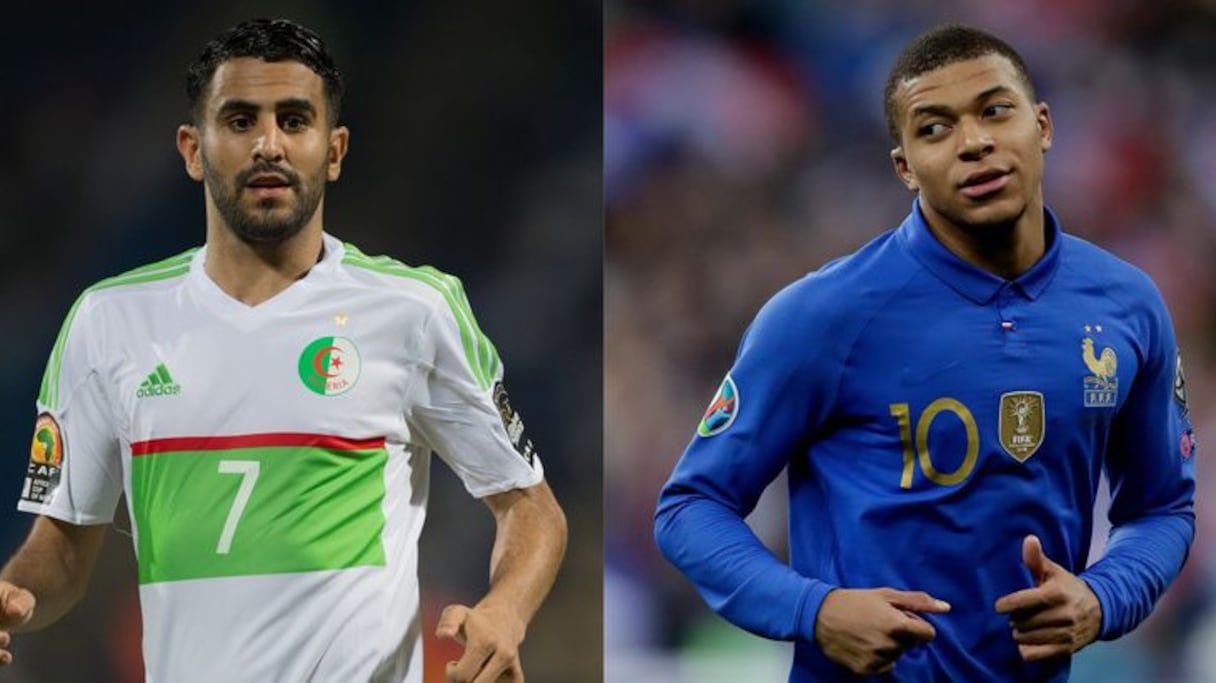 Kylian Mbappé et Riyad Mahrez.
