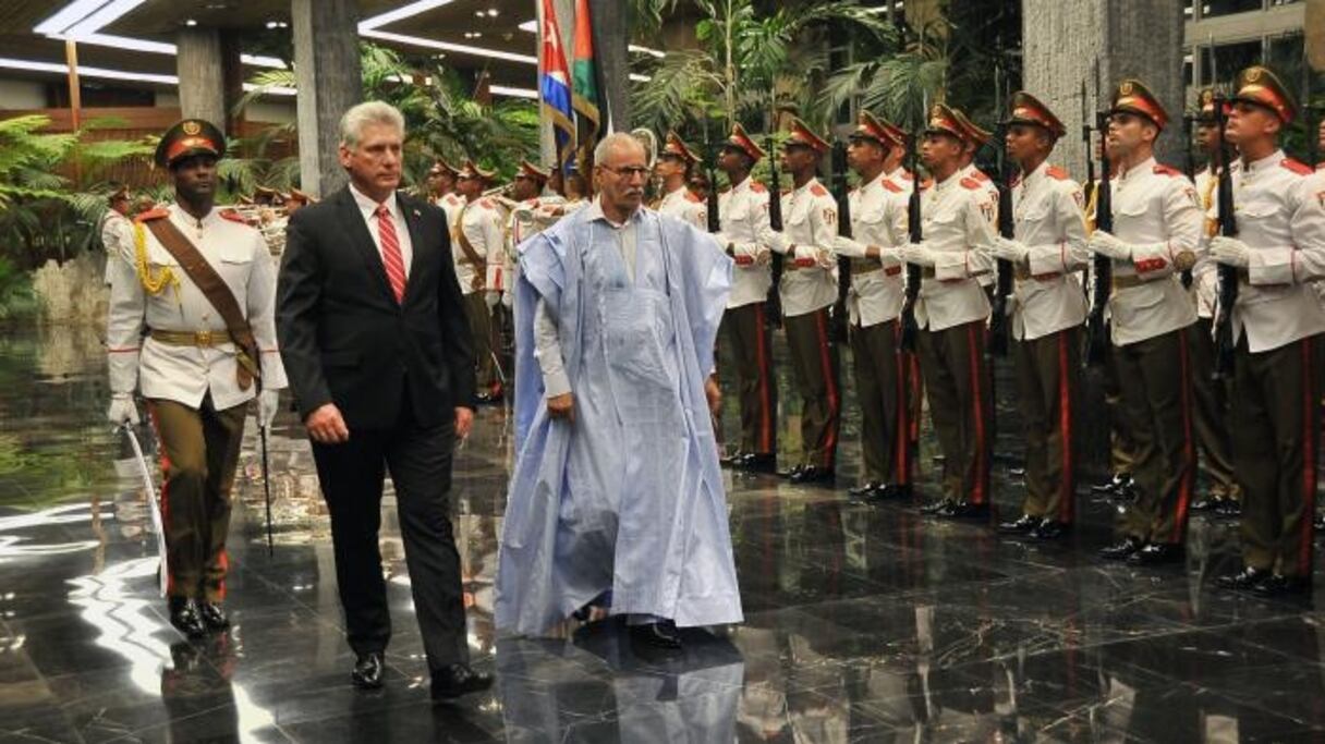 La Havane: le chef du polisario, Brahim ghali, a été reçu, hier mardi par le nouveau président cubain, Miguel Diaz-Canel.
