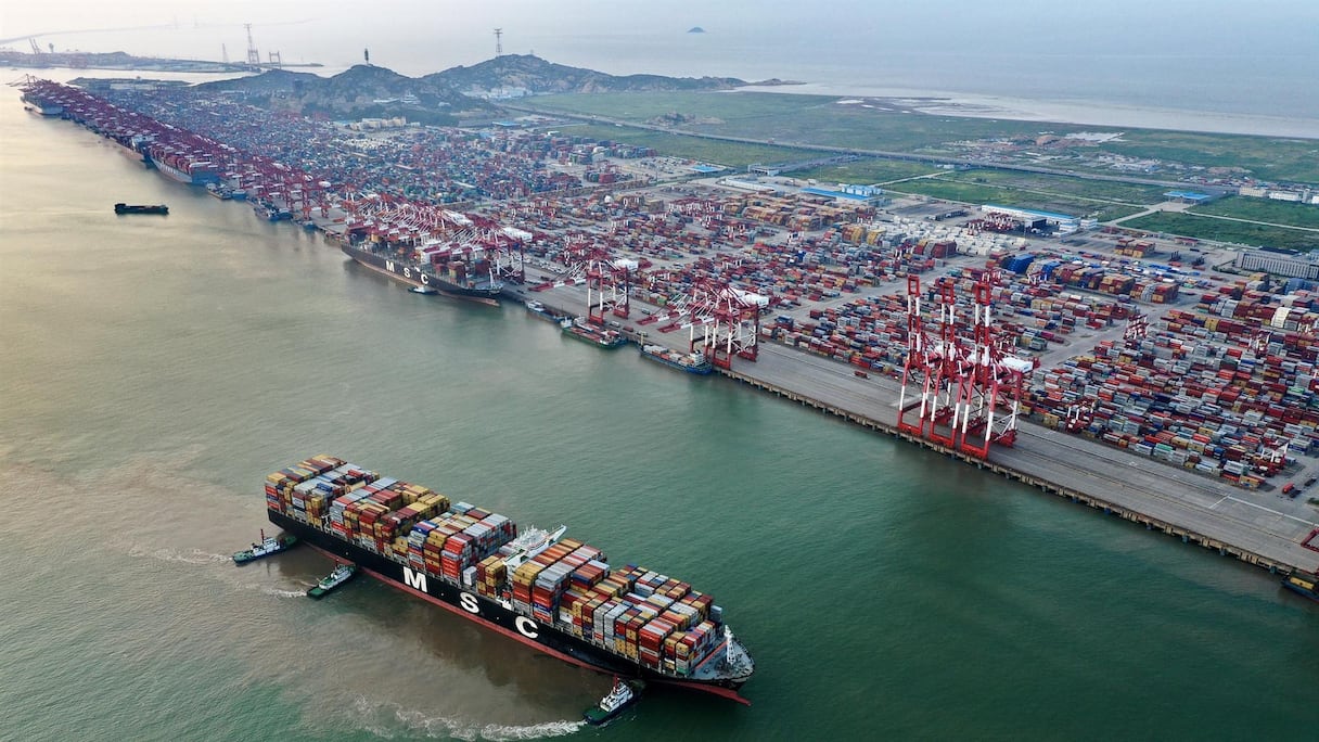 Le port en eau profonde de Yangshan à Shanghai.
