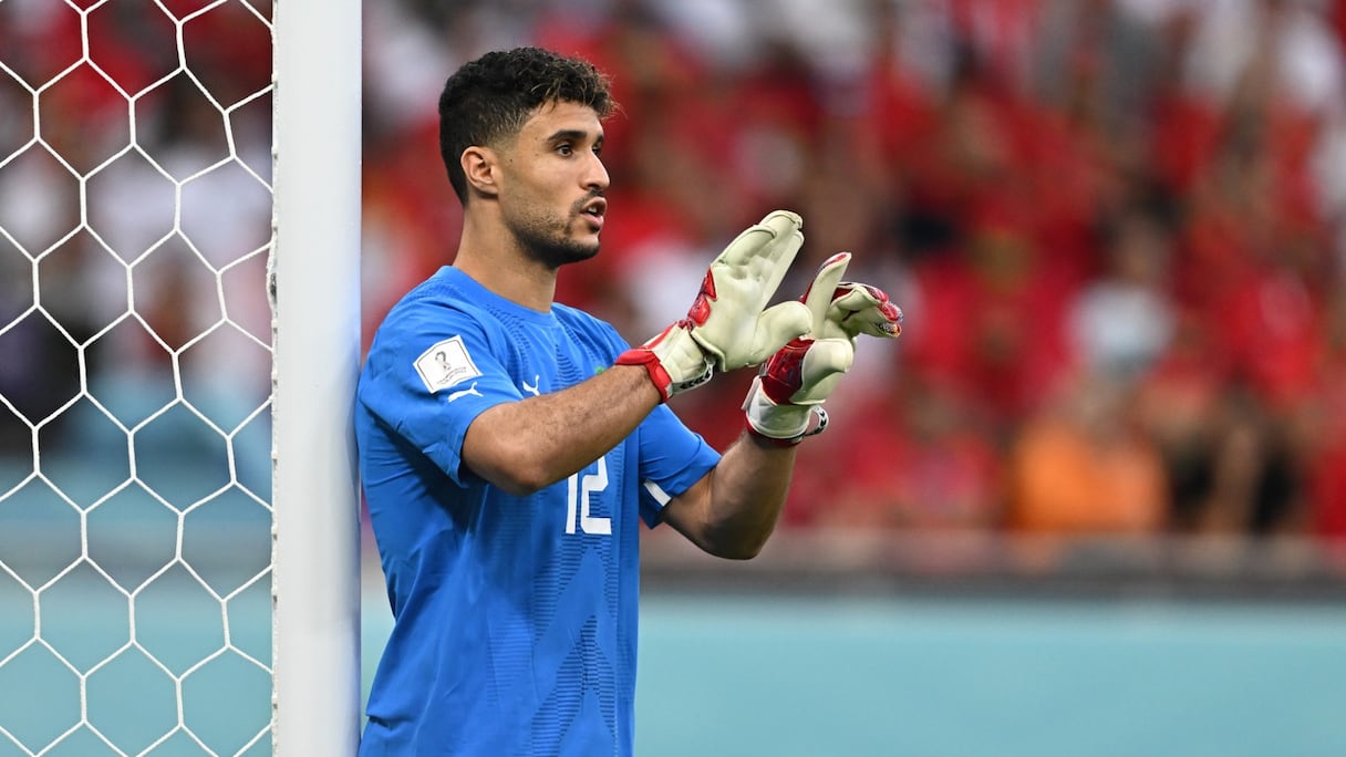 Munir Mohamedi lors du match Maroc-Belgique (2-0), le 27 novembre 2022.
