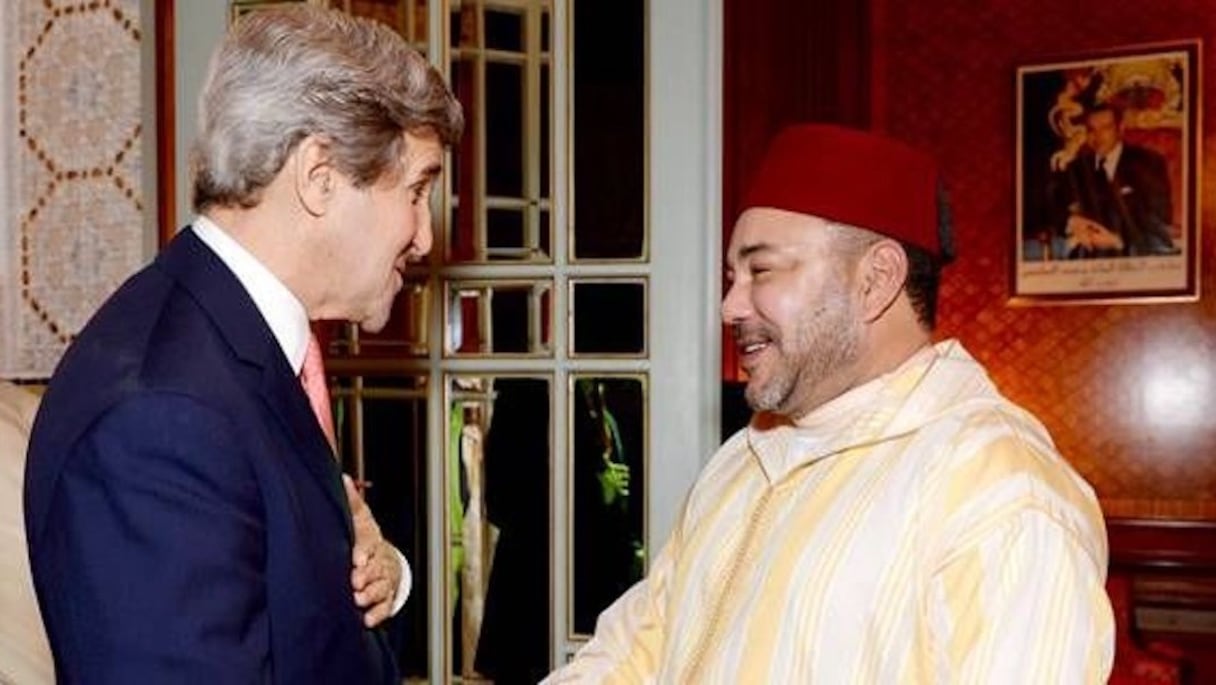 Le roi Mohammed VI et John Kerry, lors d'une précédente rencontre, à Rabat.
