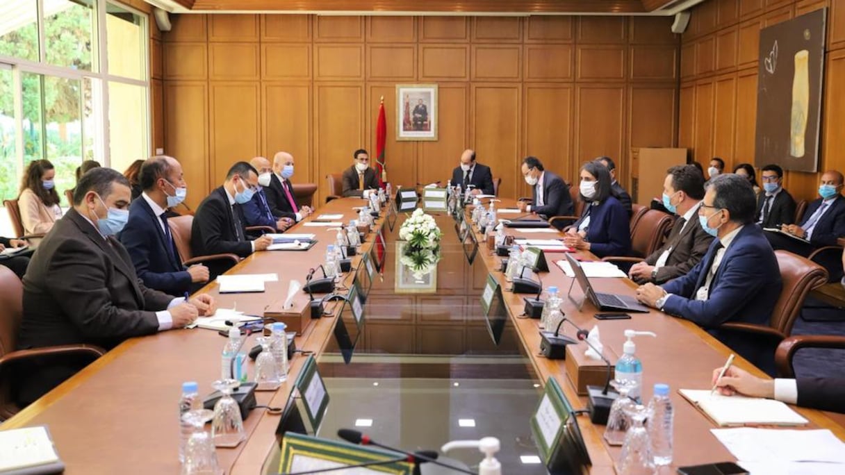 Lors de la réunion de la commission interministérielle des prix à Rabat, le 12 novembre 2021.
