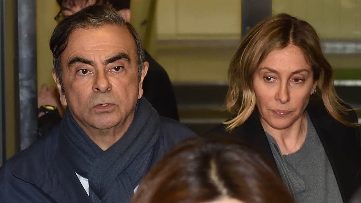 Carlos Ghosn et Carole, son épouse
