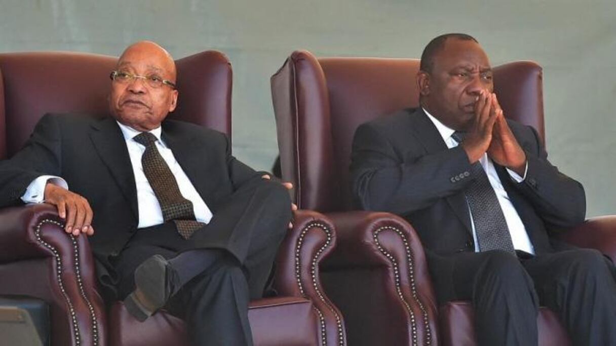 Jacob Zuma et Cyril Ramaphosa.

