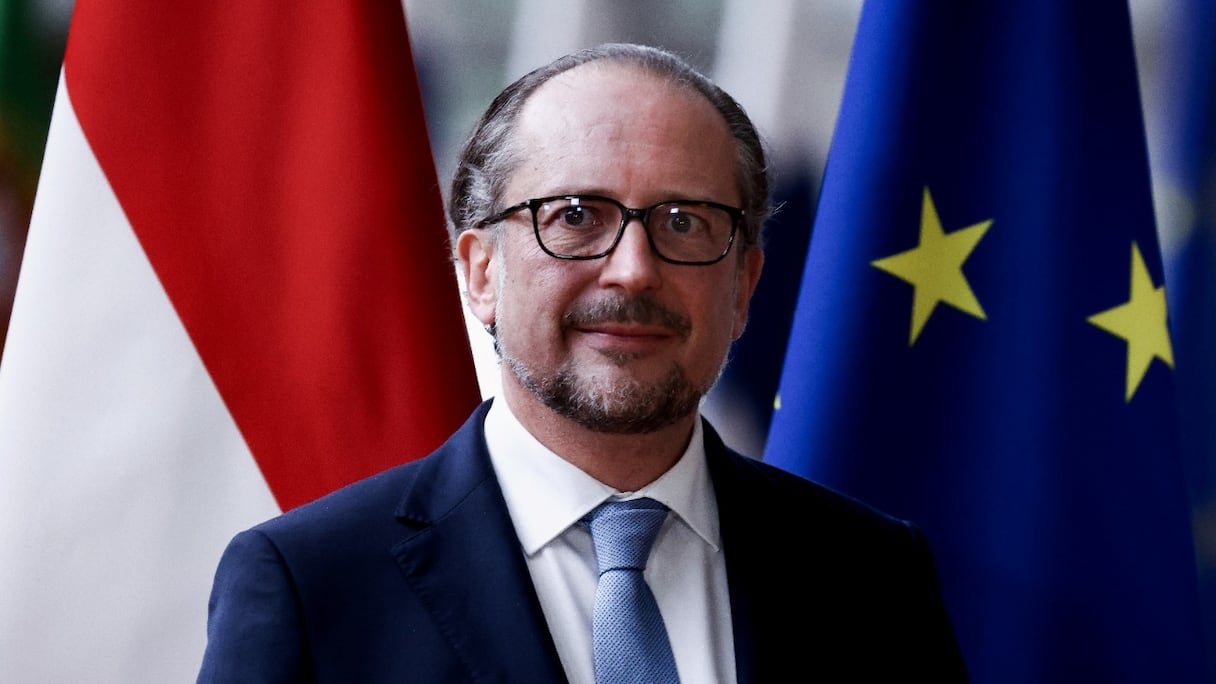 Le chancelier autrichien Alexander Schallenberg, à une réunion au bâtiment du Conseil européen à Bruxelles, le 14 octobre 2021.
